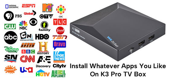 ODM K3 Pro Android IPTV Box Réseau Boîte de diffusion en continu OTT Pour la vie